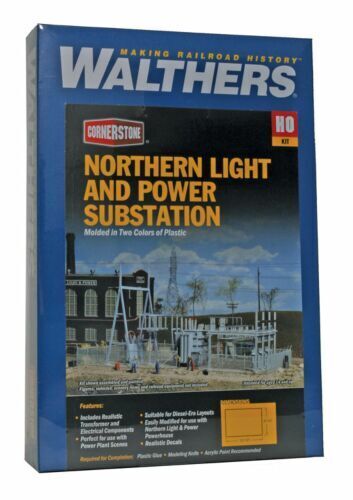 Walthers Cornerstone 933-3025 HO Scale Northern Light & Power Substation Kit NIB