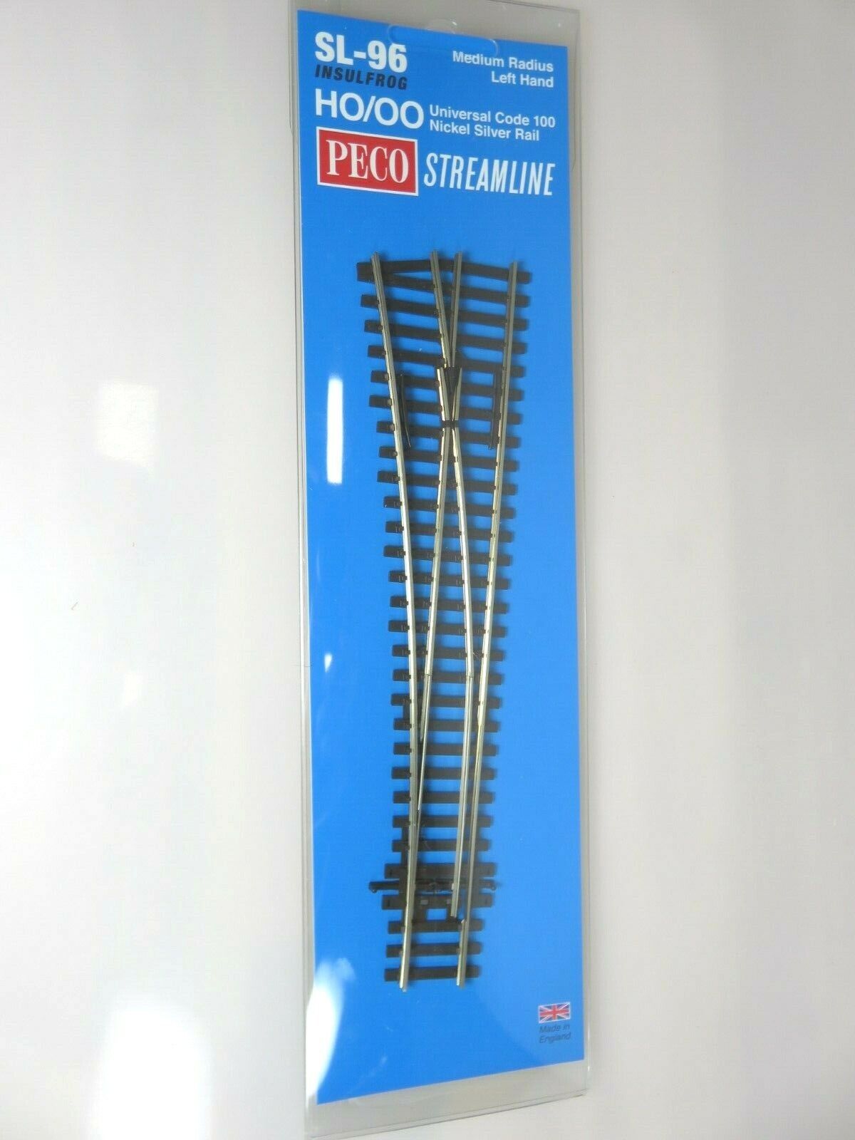 Peco Streamline HO SL96 Code100 Track Insulfrog Medium Radius Turnout Left Hand