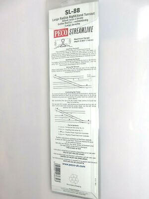 Peco Streamline HO SL88 Code100 Track Insulfrog Large Radius Turnout Right Hand