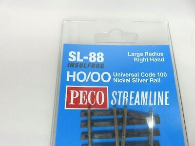 Peco Streamline HO SL88 Code100 Track Insulfrog Large Radius Turnout Right Hand