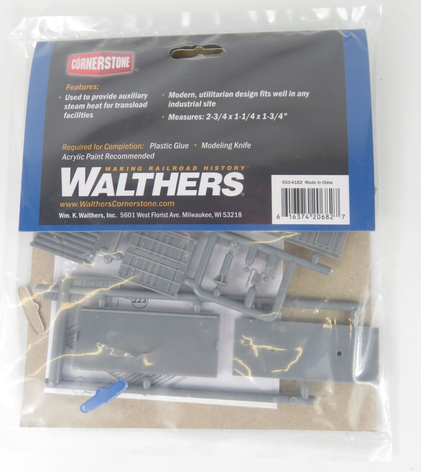 Walthers Cornerstone 933-4182 HO Scale Boiler House Transload Facility Kit NIB